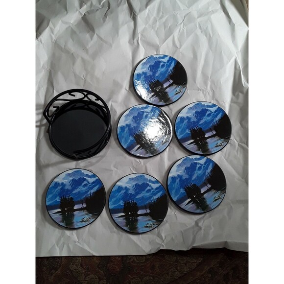 Coaster Set , 6 piece , - Picture 3 of 5